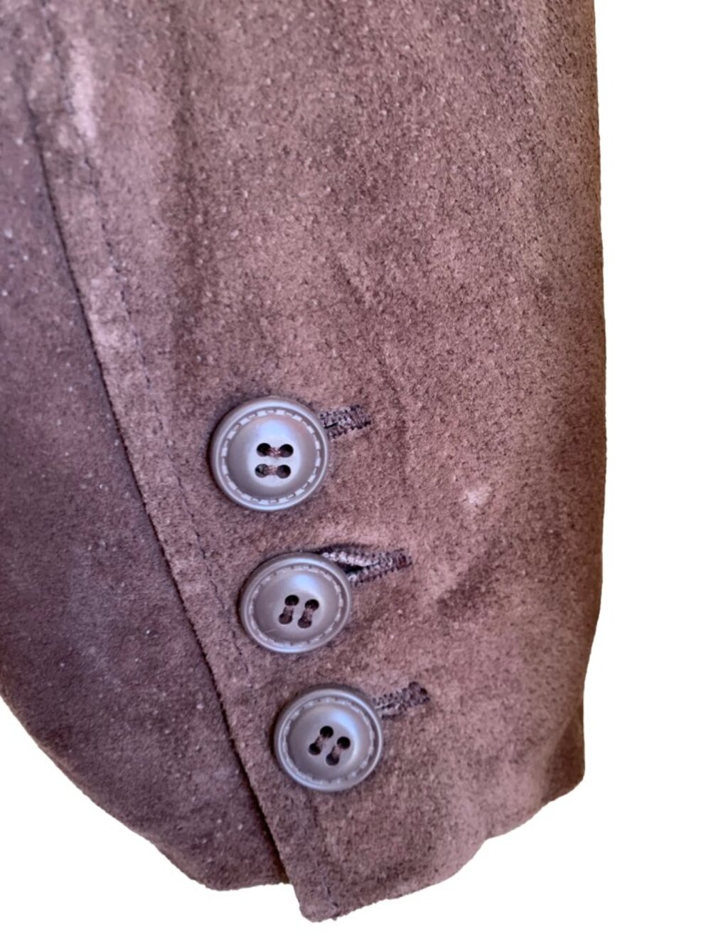 MOTTO Vintage Y2K Brown Suede Blazer Jacket Sz XL Boho/Western/Festival - Picture 7 of 8